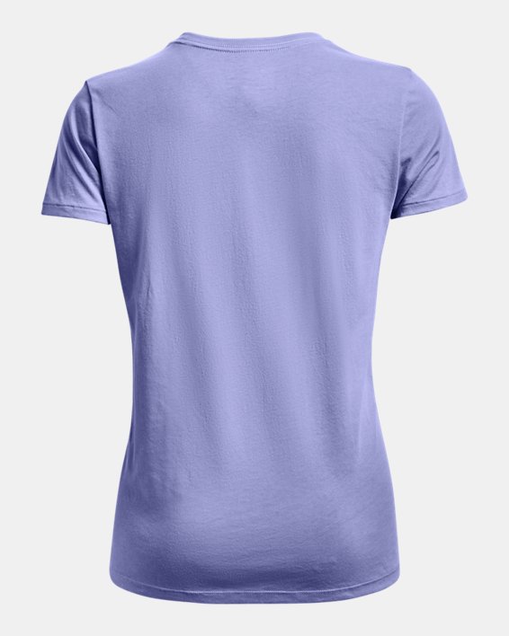 Women's UA Metallic Logo T-Shirt in Purple image number 5